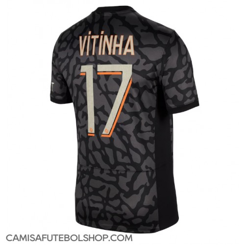 Camisa de time de futebol Paris Saint-Germain Vitinha Ferreira #17 Replicas 3º Equipamento 2023-24 Manga Curta